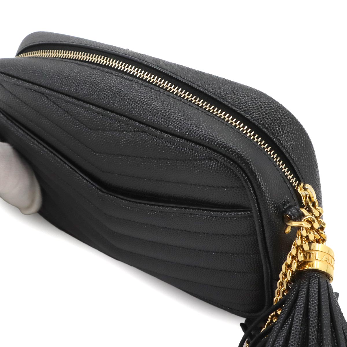 Lou Mini Chain Shoulder Bag Leather Black 612579