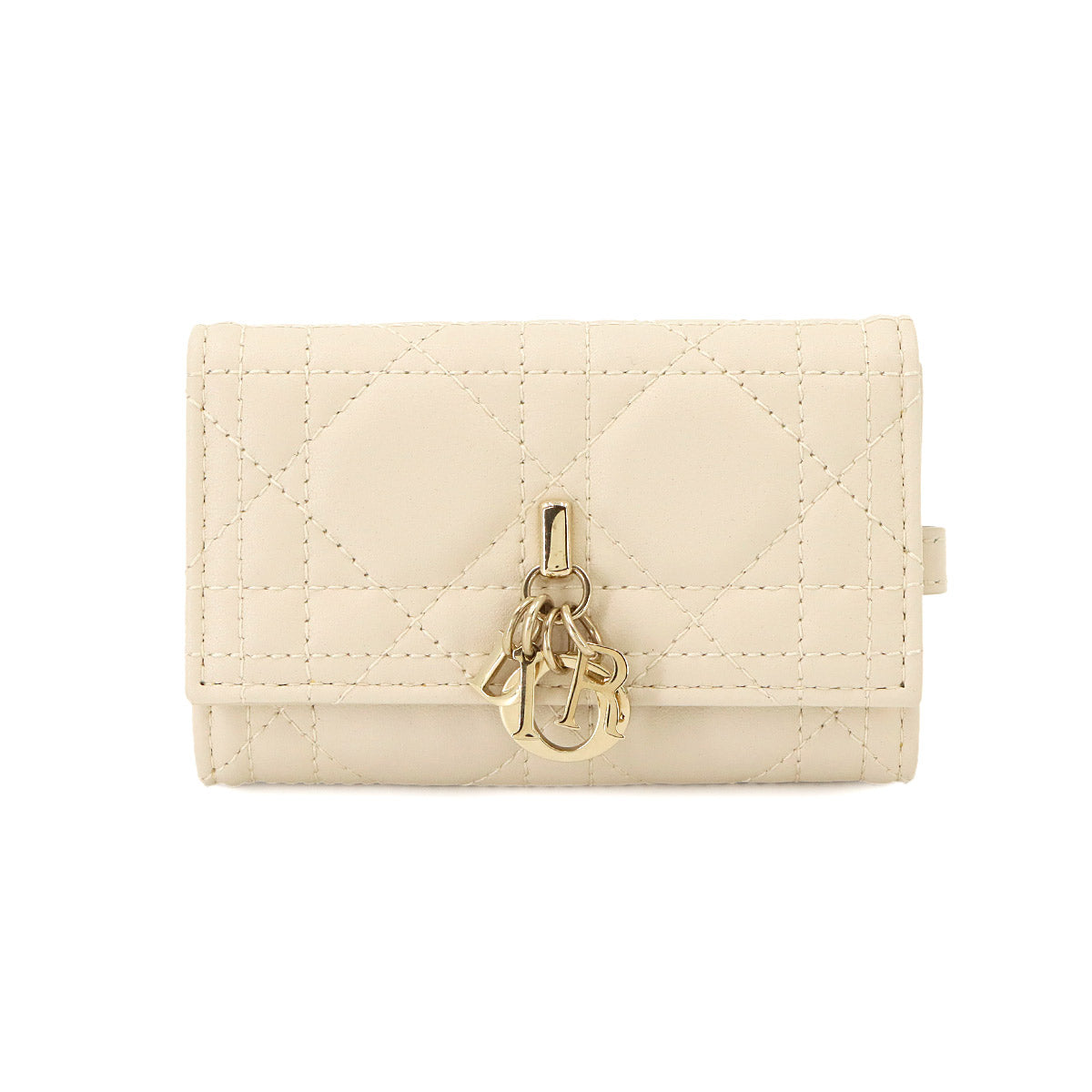 My Dior Aster 4 Key Case Leather Beige Accessory