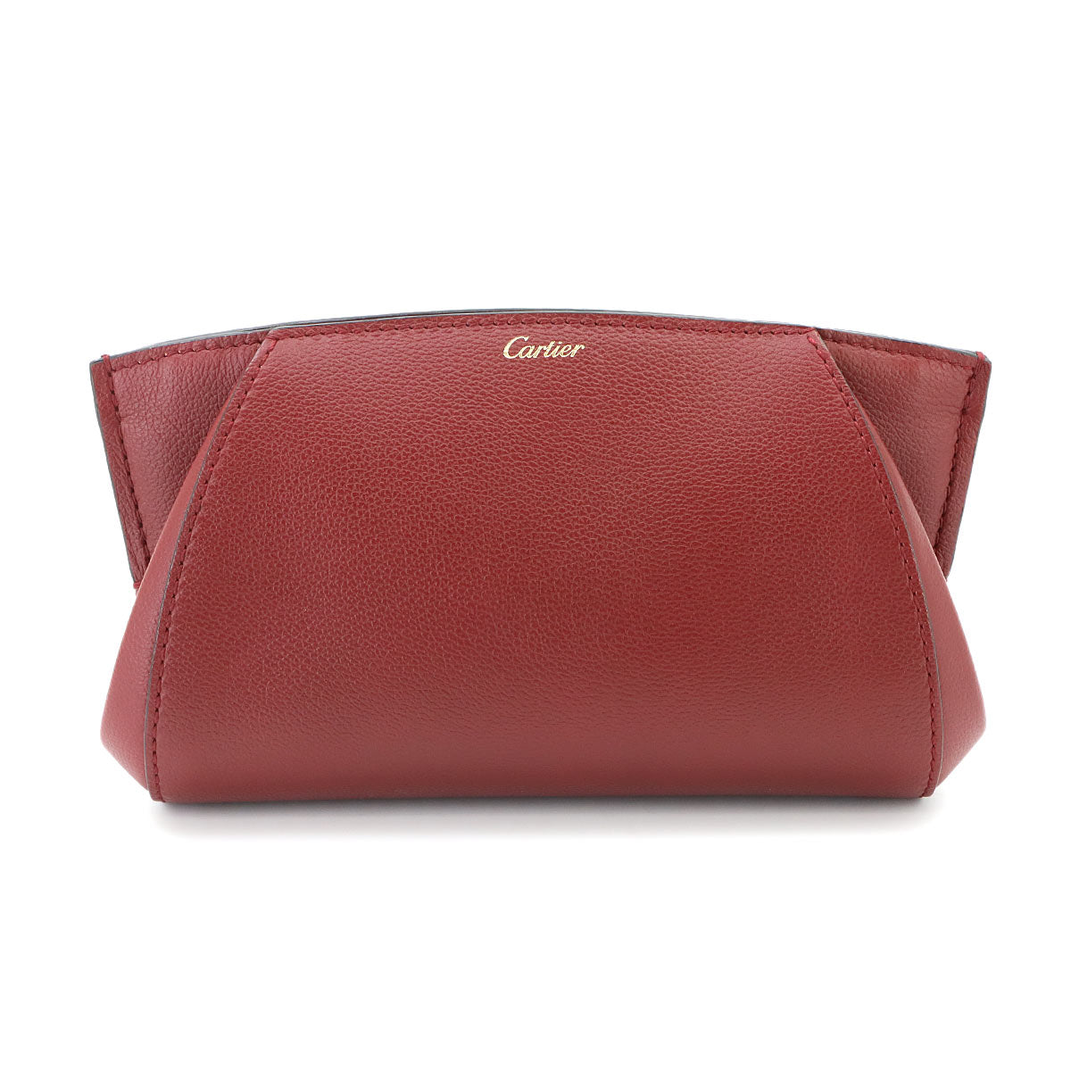 C de Cartier Clutch Bag Leather Bordeaux Purse