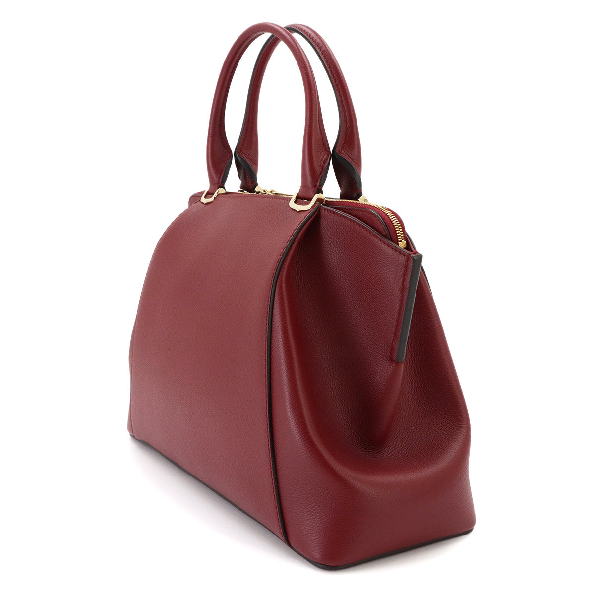 C de Cartier 2way Hand Shoulder Bag Leather Bordeaux
