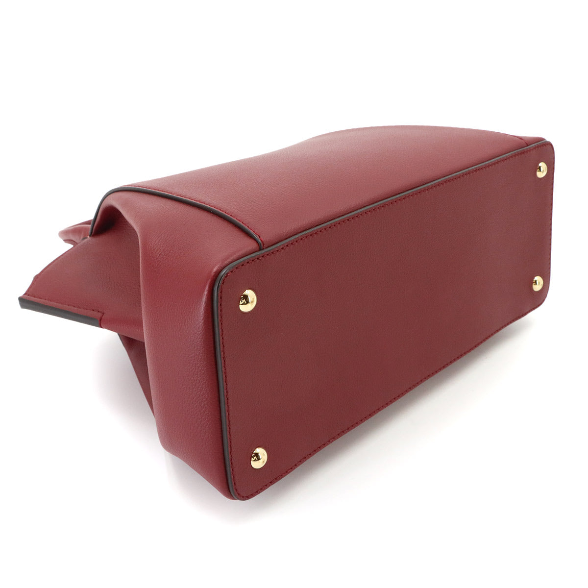 C de Cartier 2way Hand Shoulder Bag Leather Bordeaux