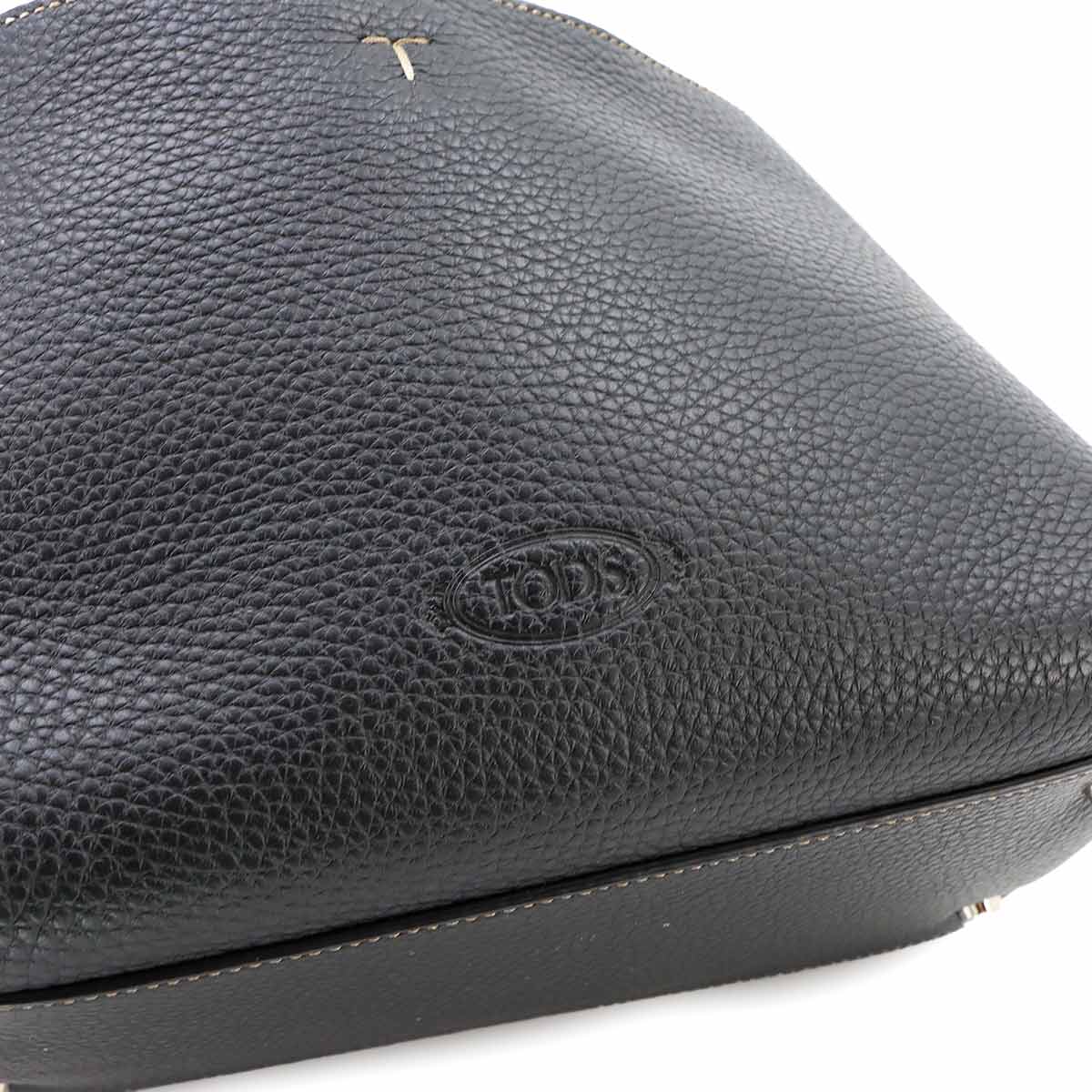 T Timeless Micro Hand Shoulder Bag Leather Black Purse