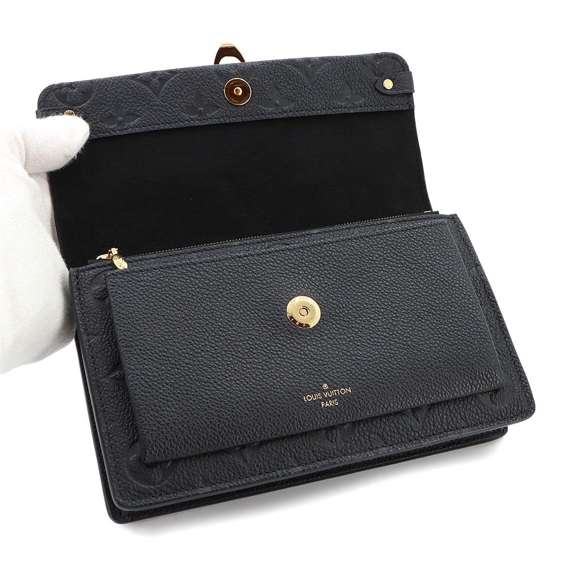 Monogram Empreinte Vavin Chain Long Wallet Noir M67839