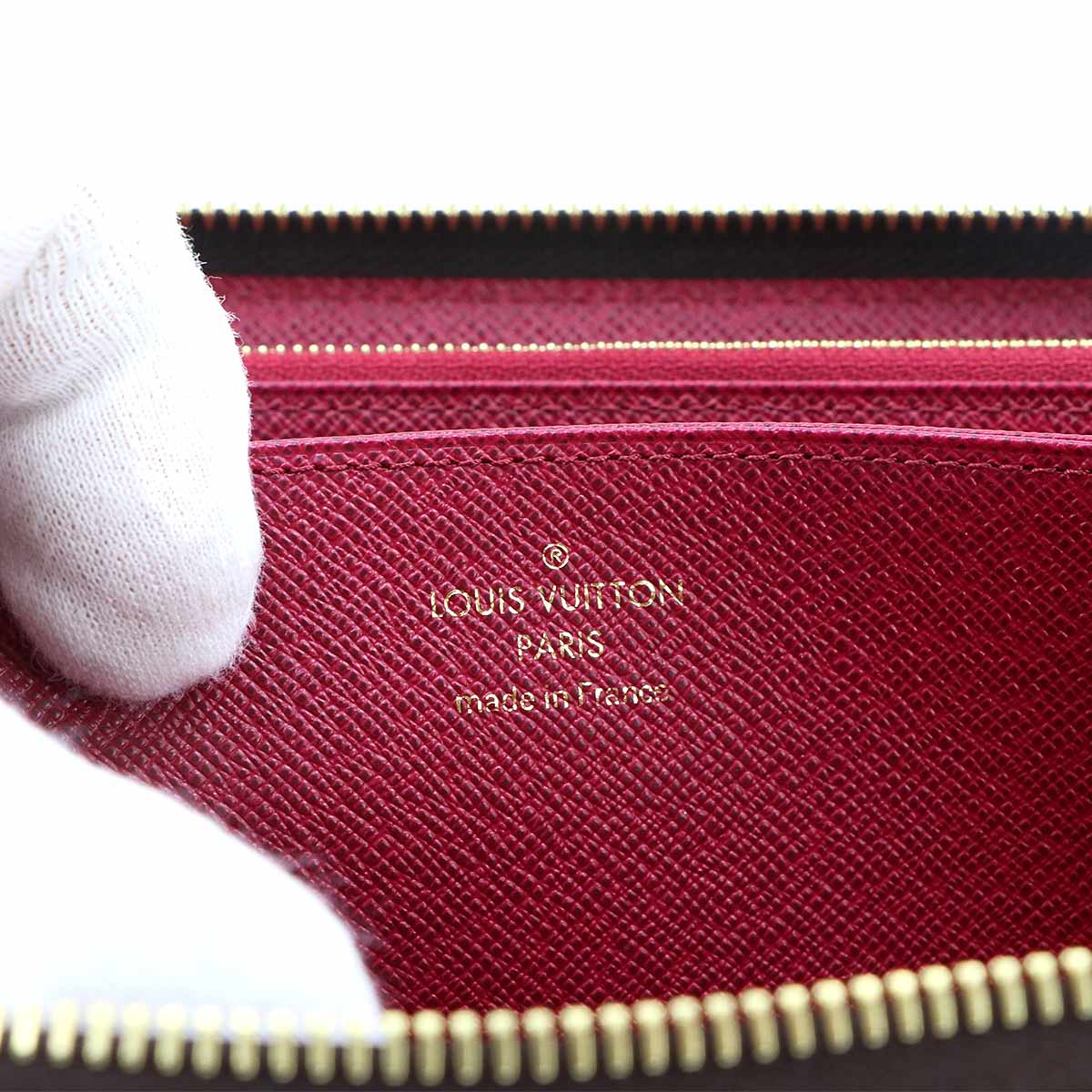 Monogram Zippy Wallet Long Brown Fuchsia M41895 Purse