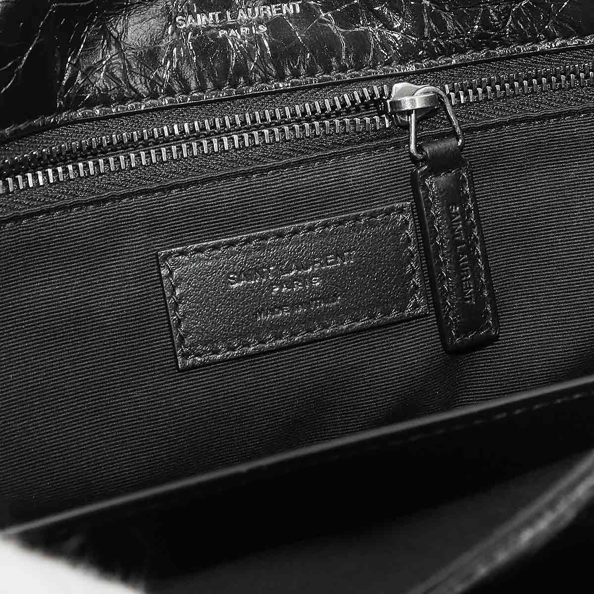 Niki Medium Chain Shoulder Bag Leather Noir 633158