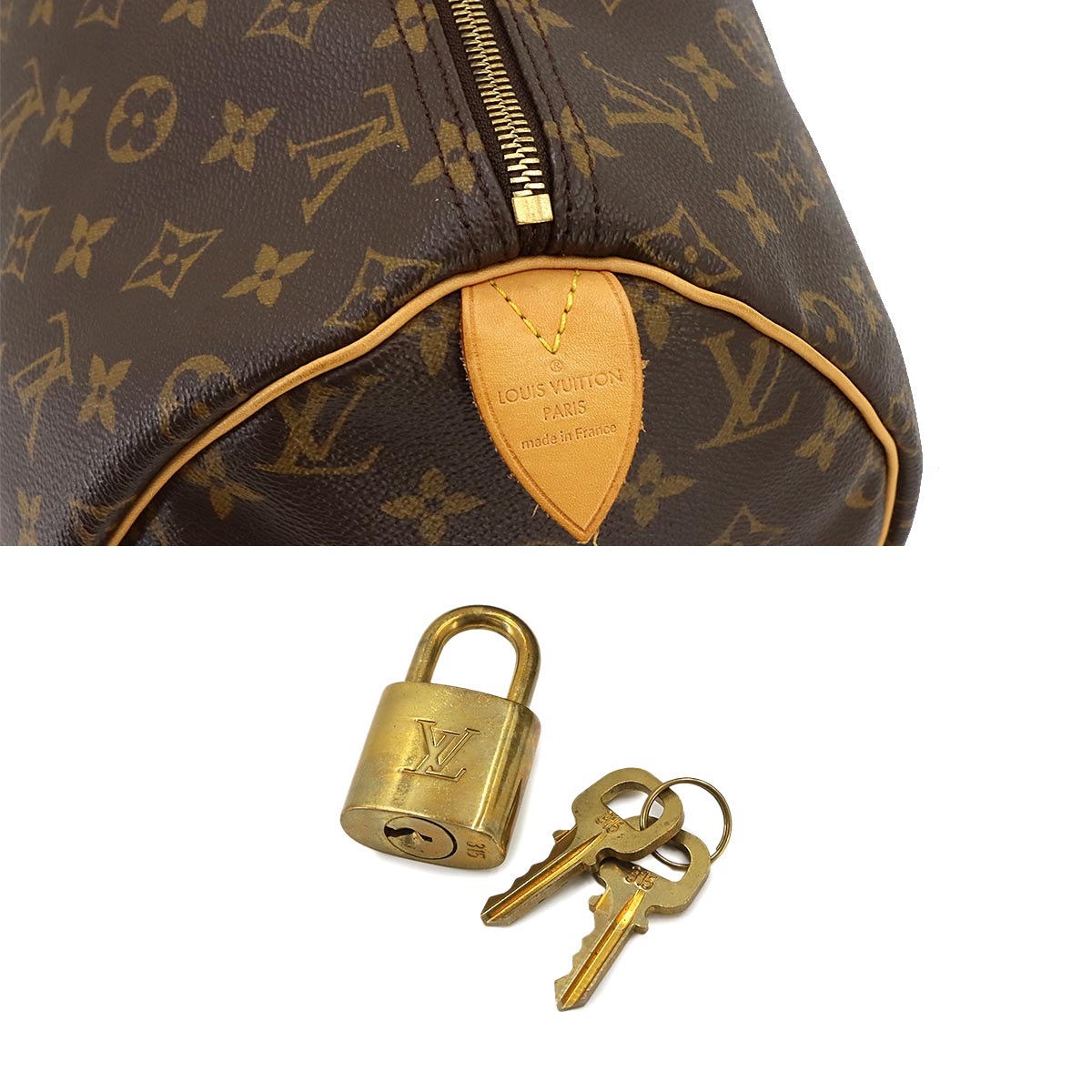 Monogram Speedy 40 Hand Bag Brown M41106 Boston