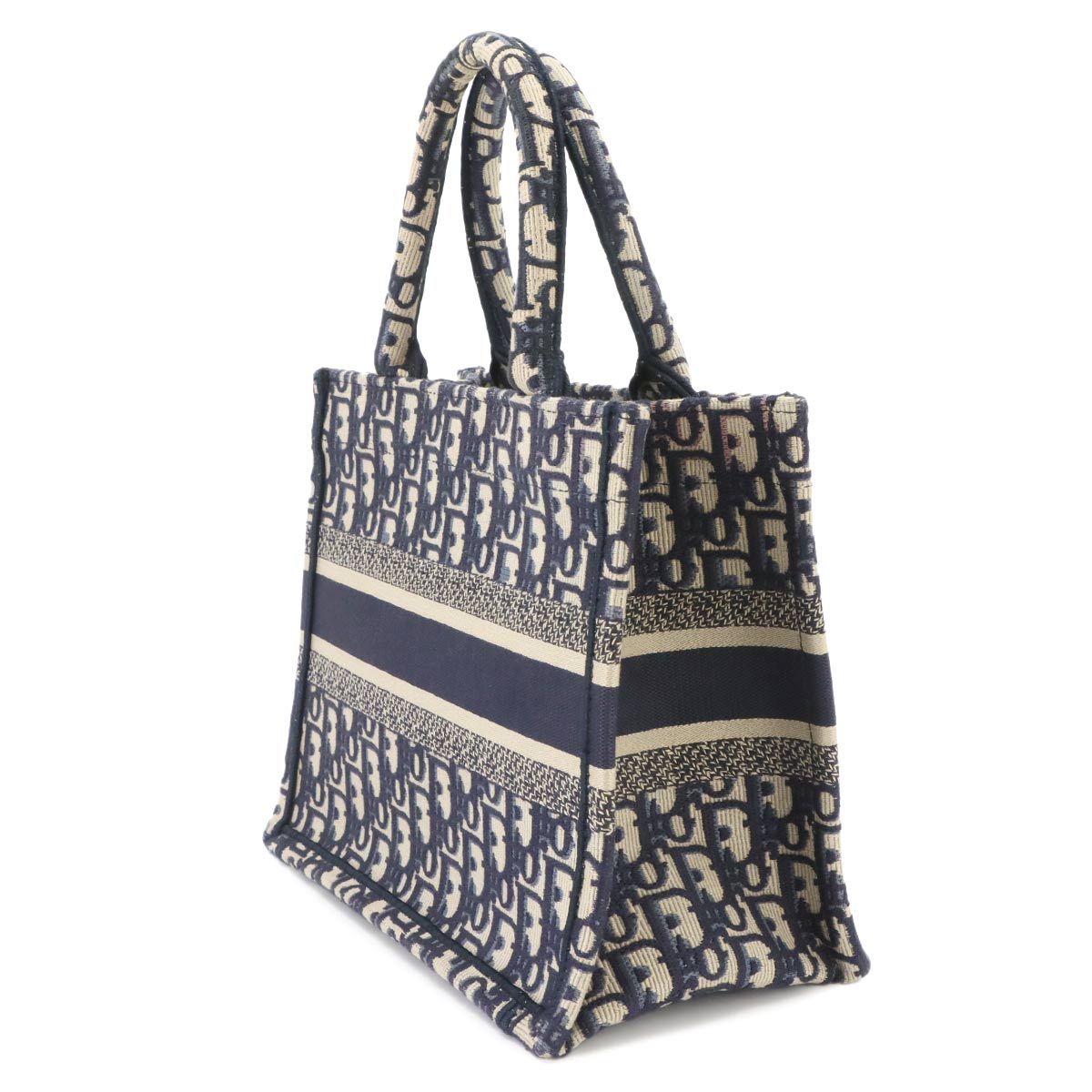 Book Tote Small Bag Oblique Canvas Navy M1265ZRIW