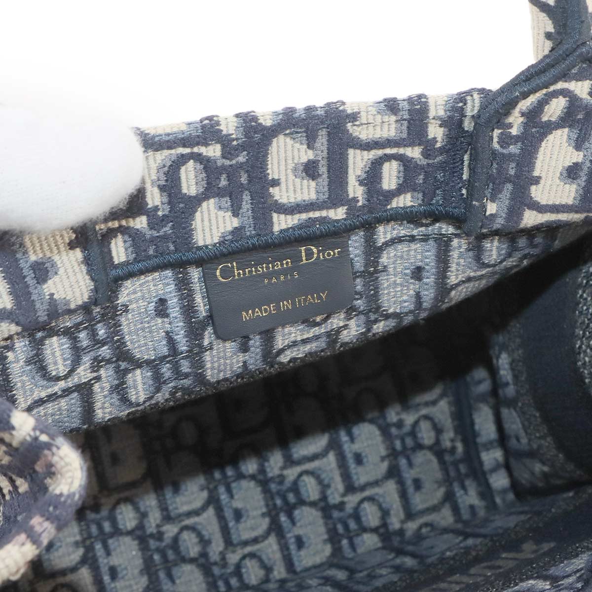 Book Tote Small Bag Oblique Canvas Navy M1265ZRIW