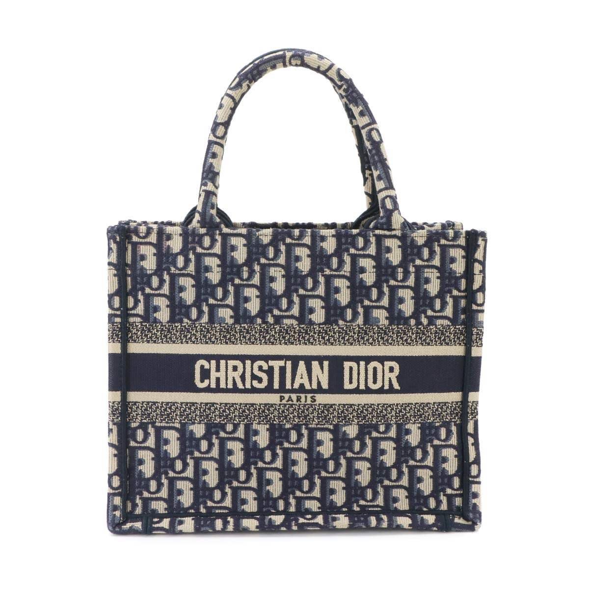 Book Tote Small Bag Oblique Canvas Navy M1265ZRIW