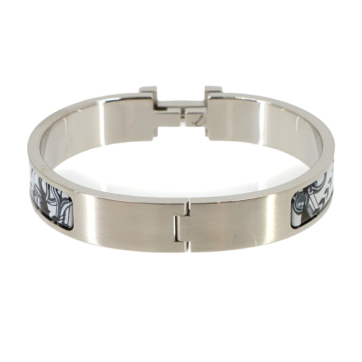 Clic HH Panoplie Equestre Bangle Black Matte silver