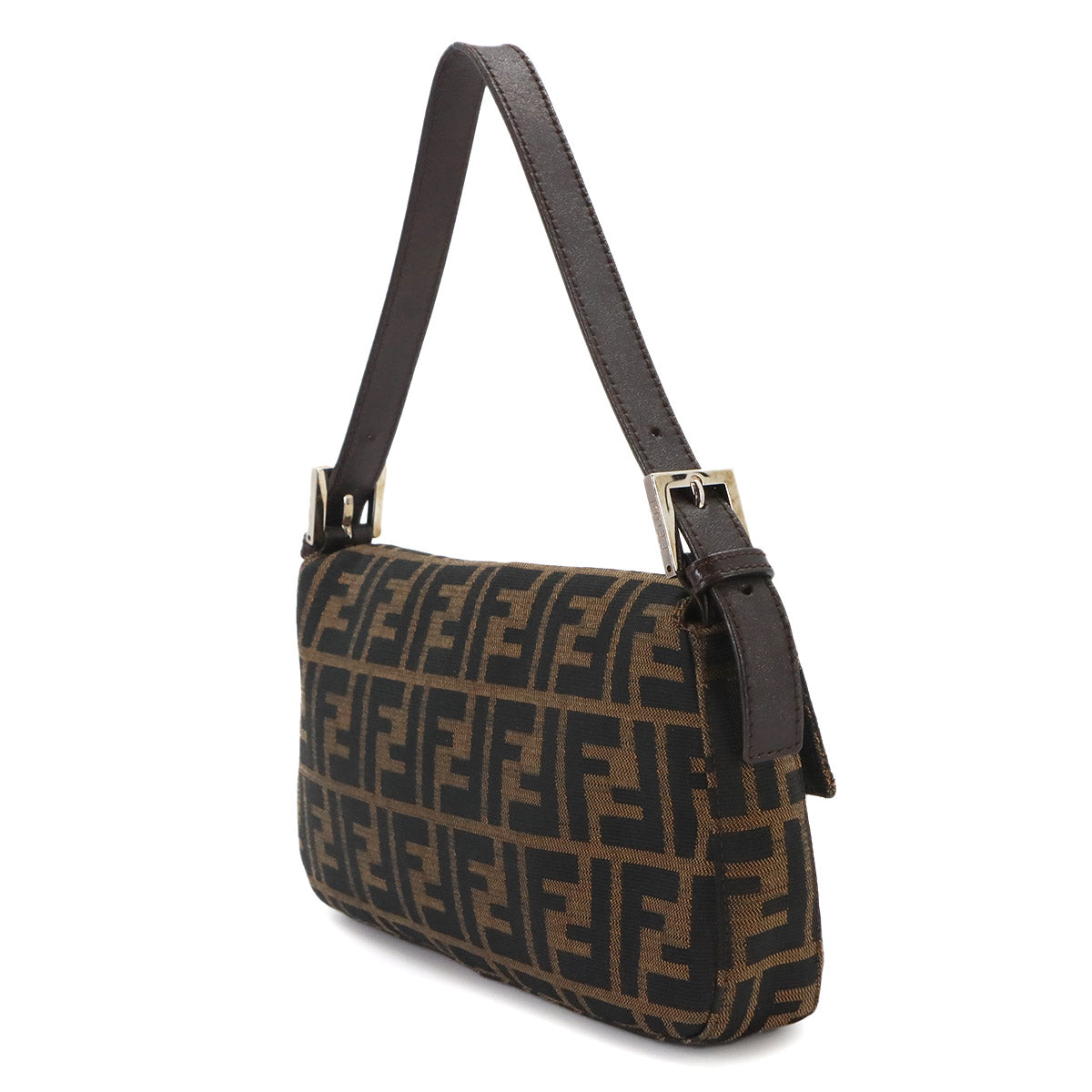 Zucca Mamma Baguette Shoulder Bag Canvas Leather Brown 26424