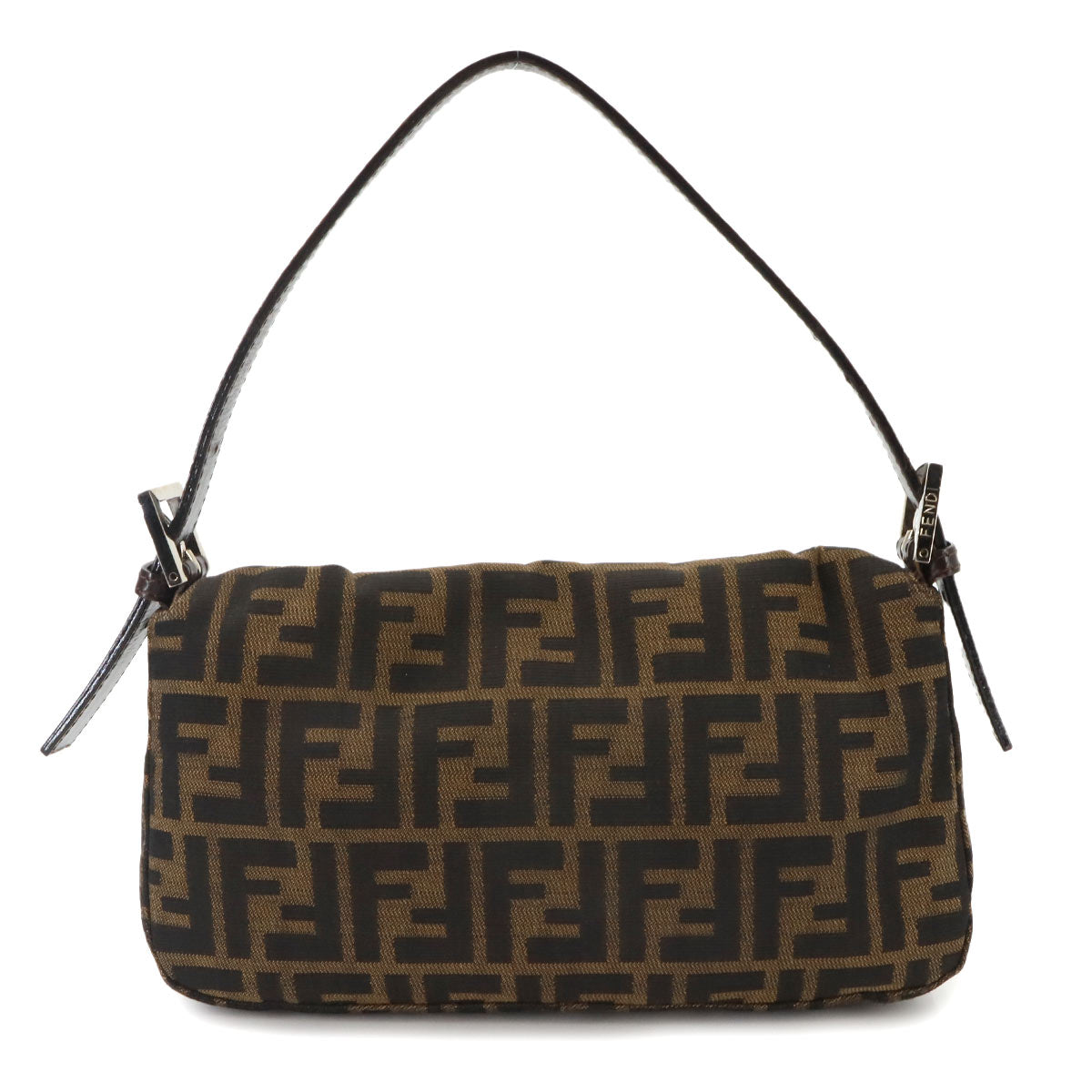 Zucca Mamma Baguette Shoulder Bag Canvas Leather Brown 26424