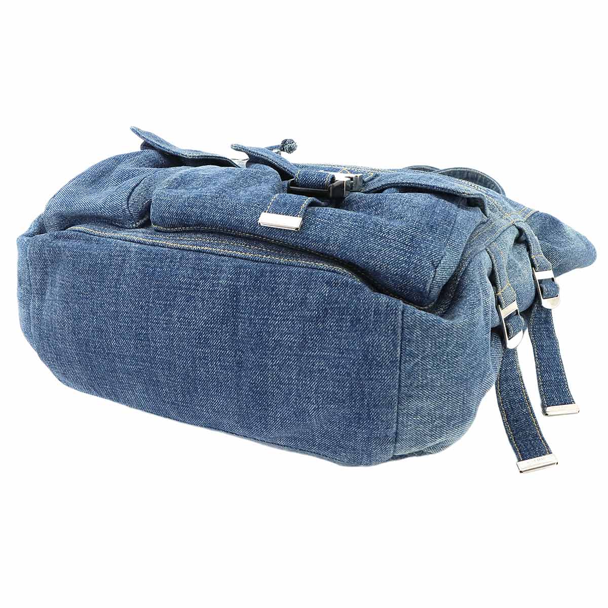 Logo Denim Tote Bag Denim Blue Purse