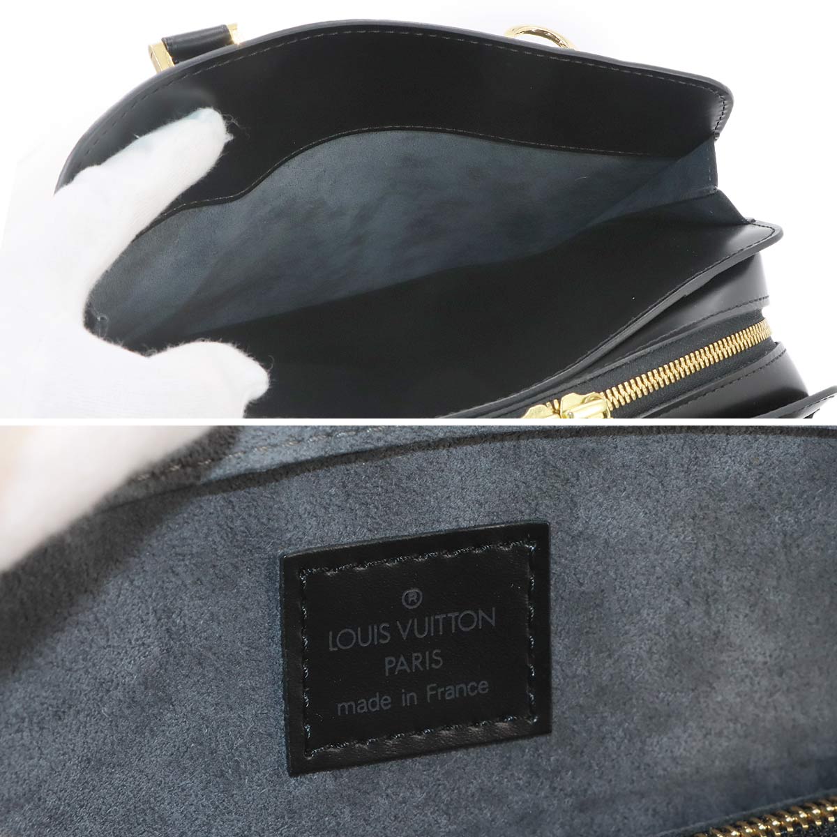 Epi Pont Neuf Hand Bag Leather Noir M52052 Purse