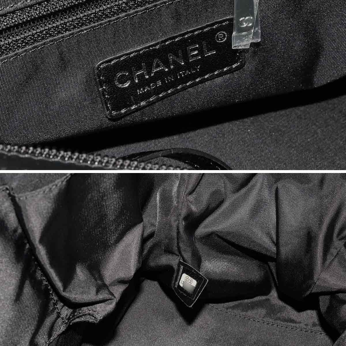 Paris Biarritz GM Tote Bag PVC Nylon Leather Black A34210 Purse