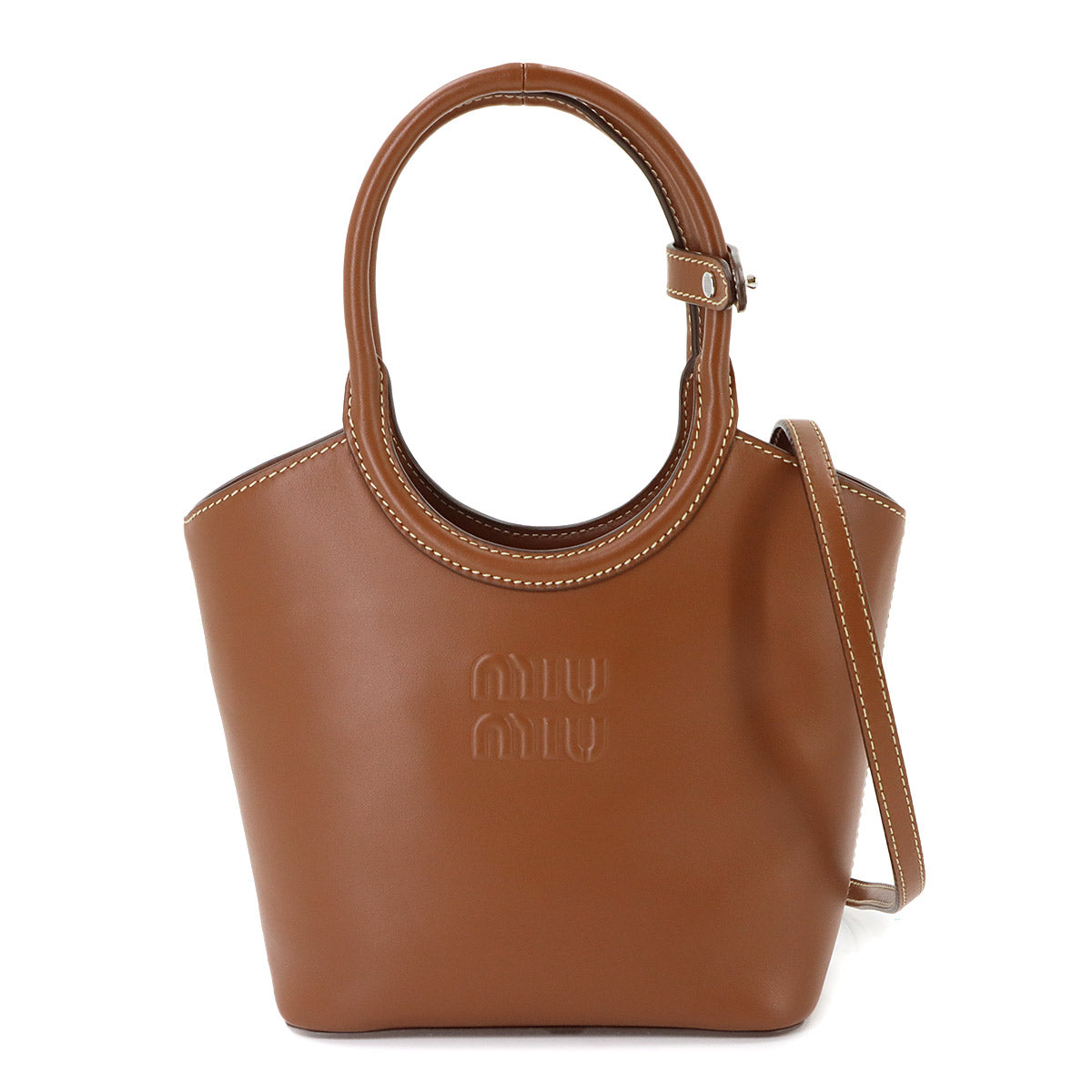 IVY Hand Shoulder Bag Lether Brown 5BA330 Purse