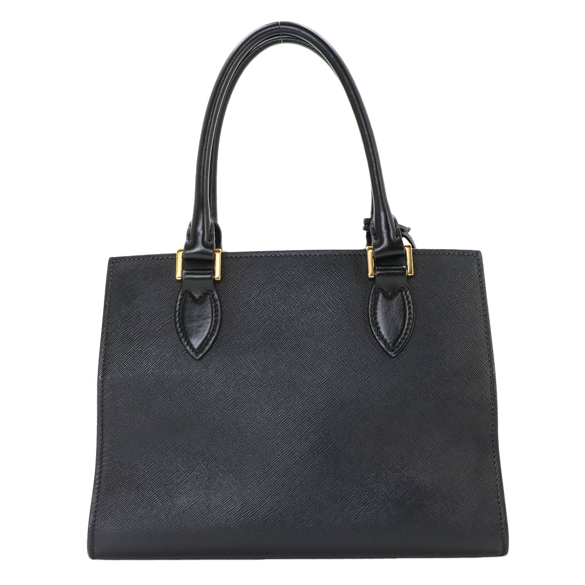 Hand Shoulder Bag Saffiano Leather Black Purse