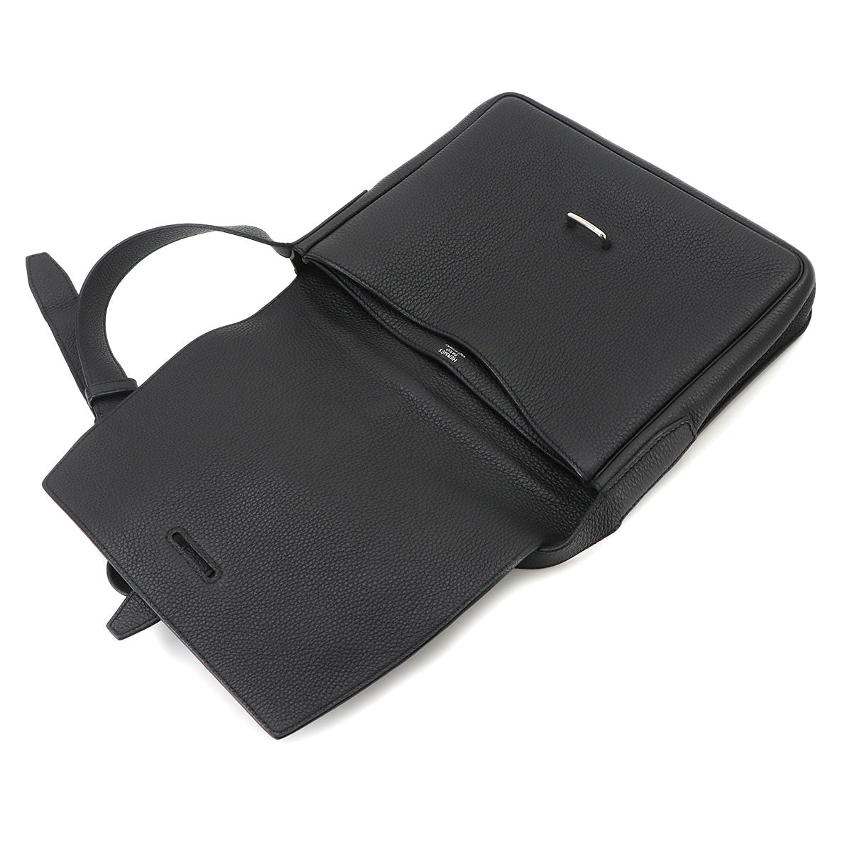 Steve light junior Shoulder Bag Veau Togo Black Purse
