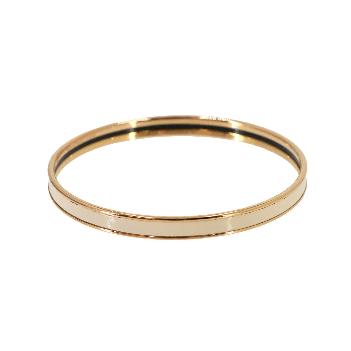 Uni Enamel Bangle Bracelet Cream Rose Gold Accessory