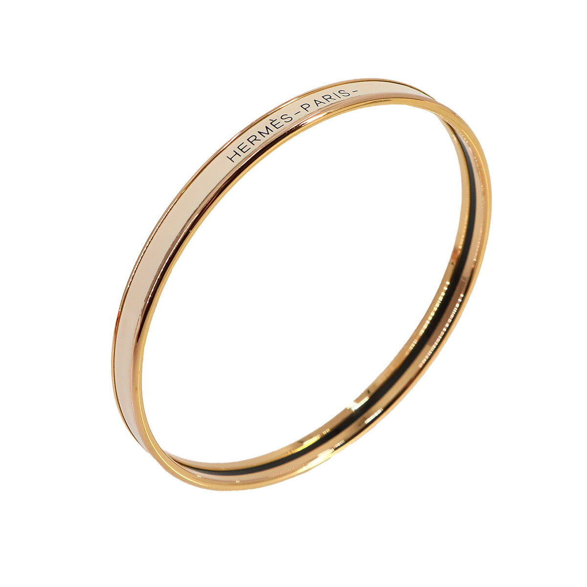 Uni Enamel Bangle Bracelet Cream Rose Gold Accessory