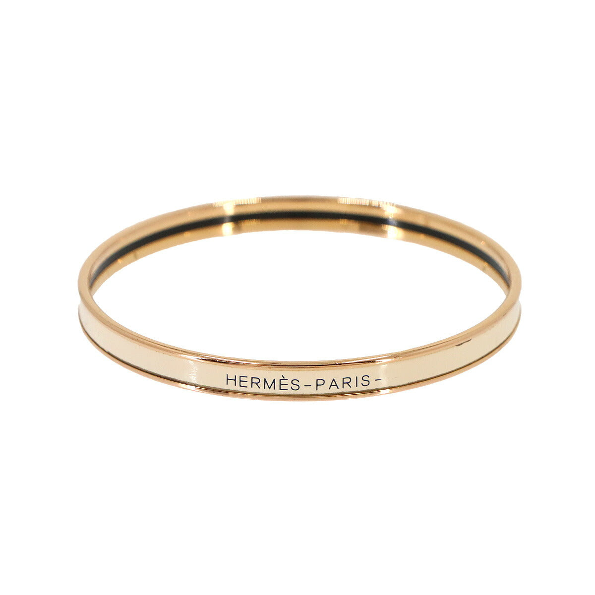 Uni Enamel Bangle Bracelet Cream Rose Gold Accessory