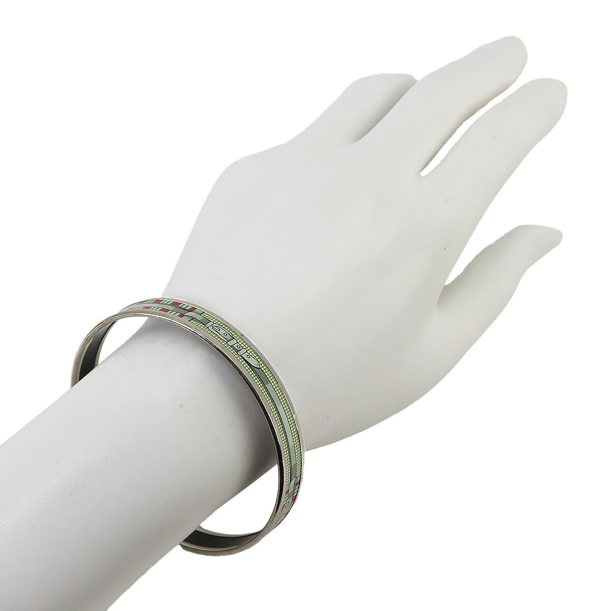 Email PM Bangle Bracelet Green Red Silver Accessory