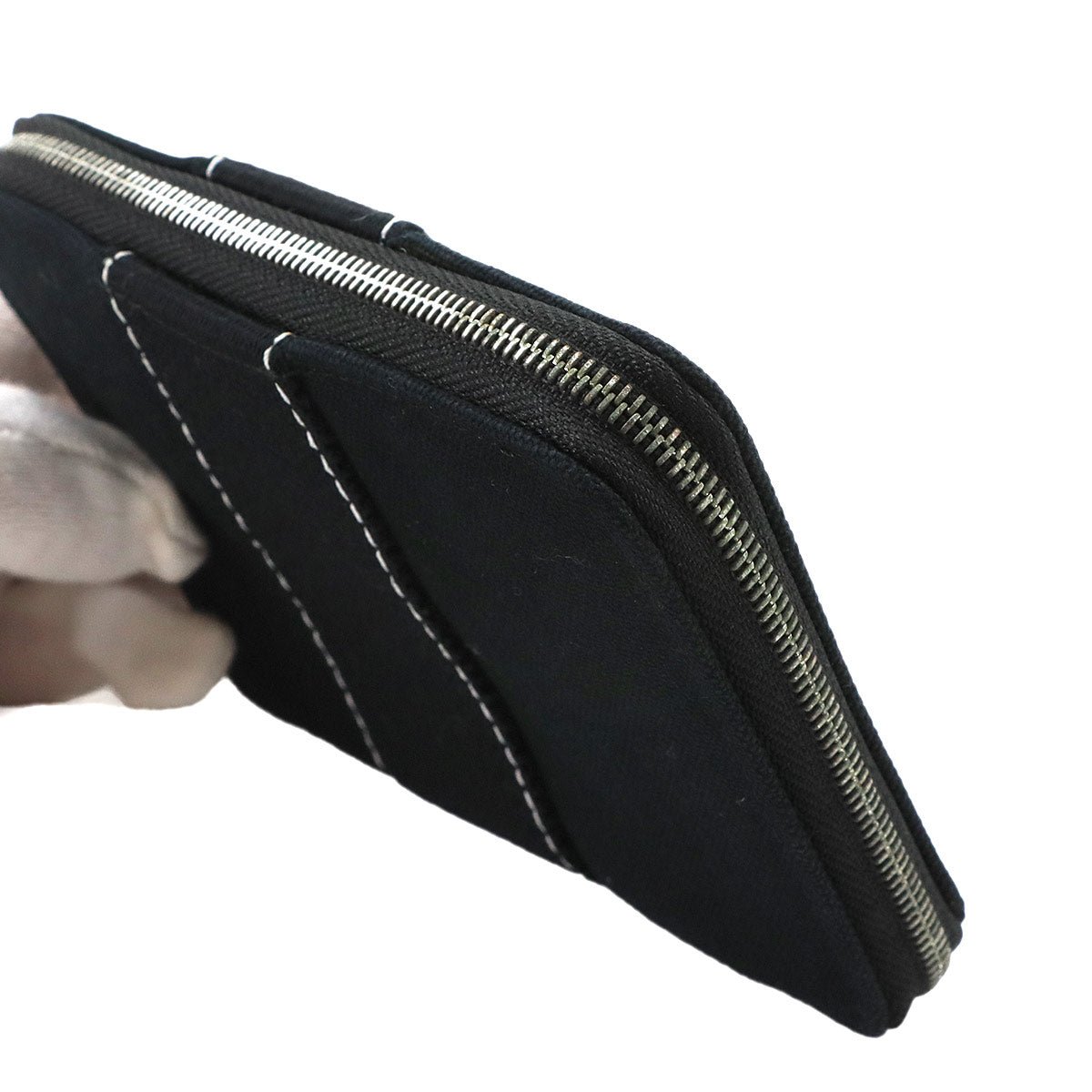 Deauville Purse PM Compact Wallet Canvas Black