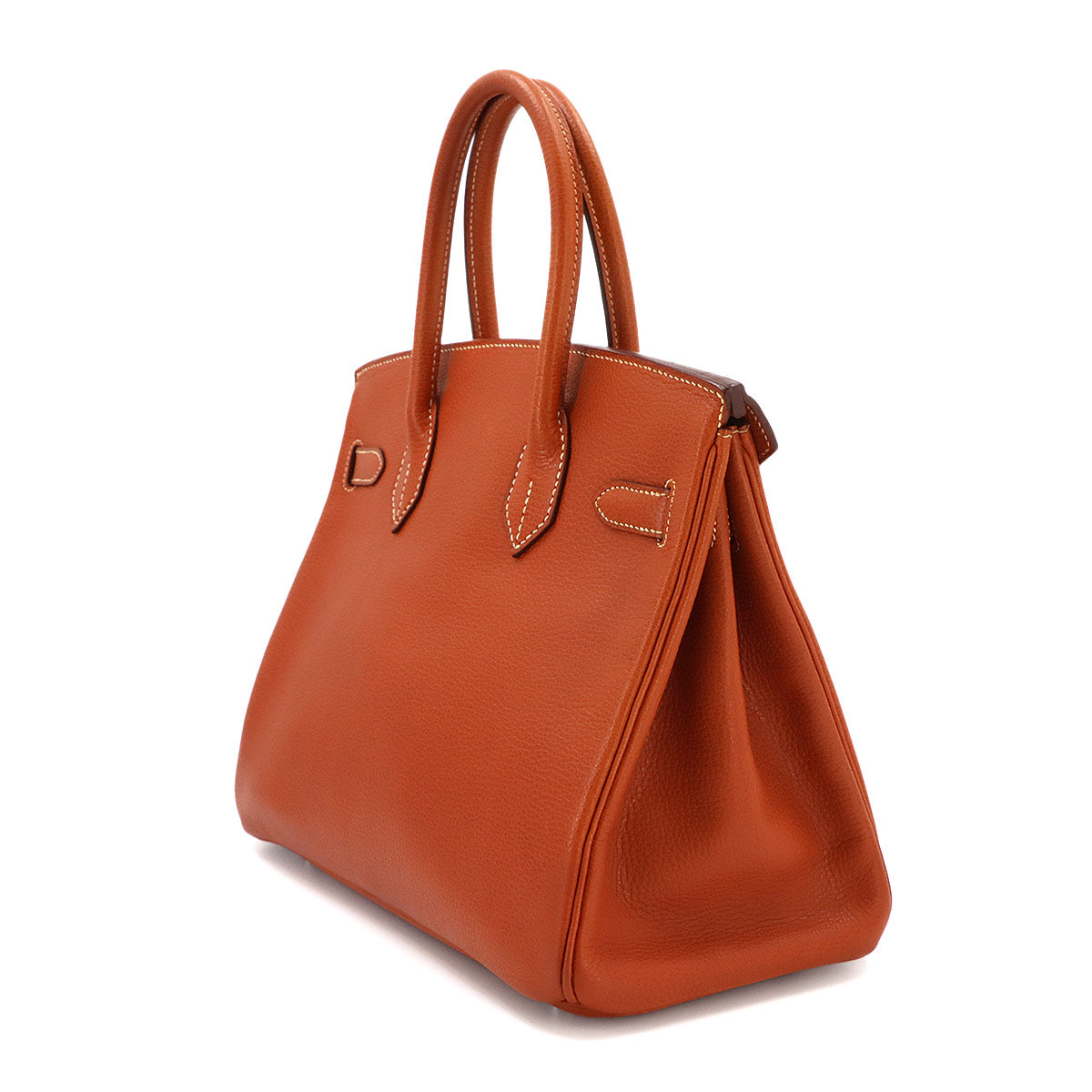 Birkin 30 Hand Bag Vache Liegee Brick Purse