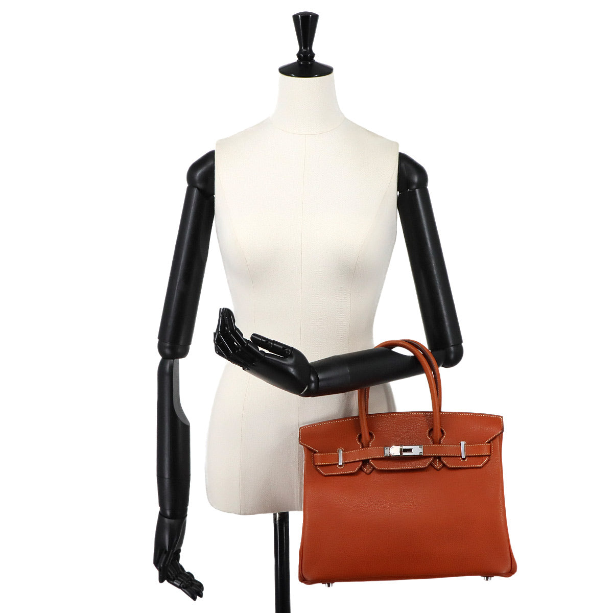 Birkin 30 Hand Bag Vache Liegee Brick Purse