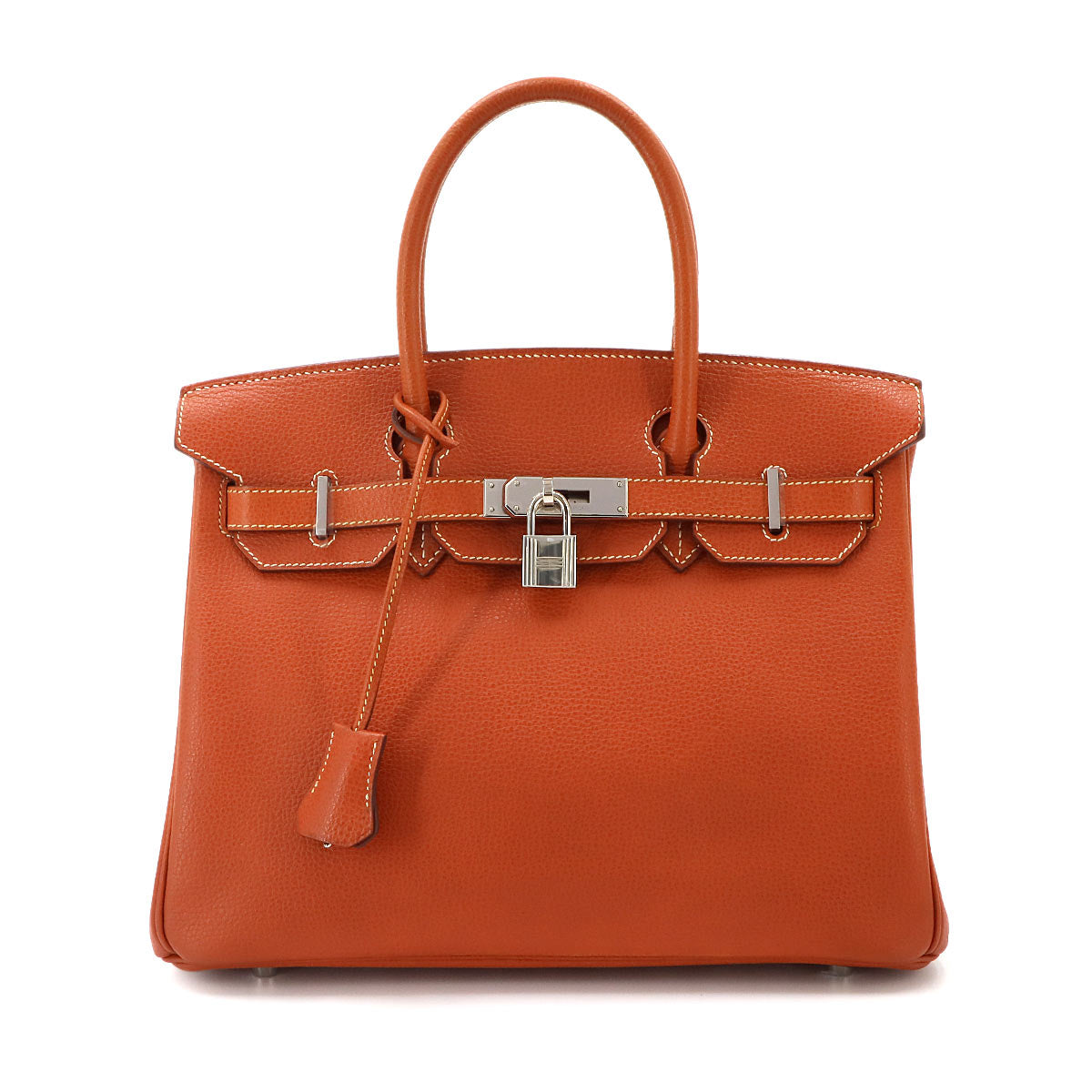 Birkin 30 Hand Bag Vache Liegee Brick Purse