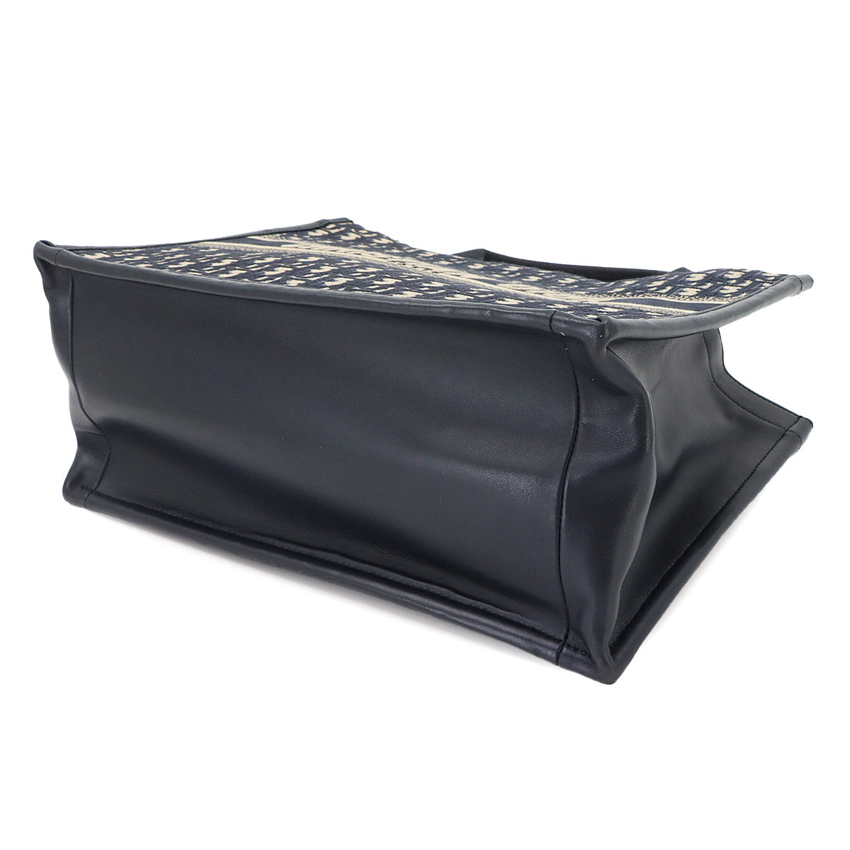 Oblique Book Tote Medium Bag Canvas Navy M1324CZBB