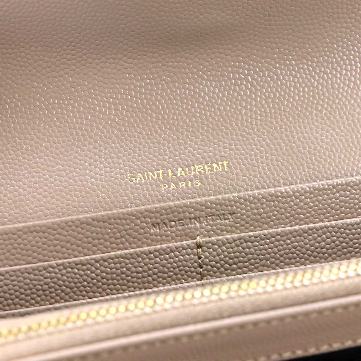 Monogram Large Flap Wallet Leather Beige 372264