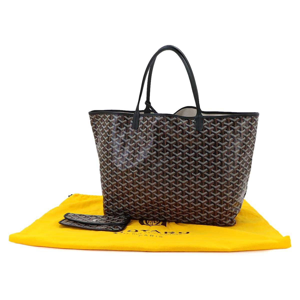Saint Louis GM Tote Bag PVC Leather Black Unisex