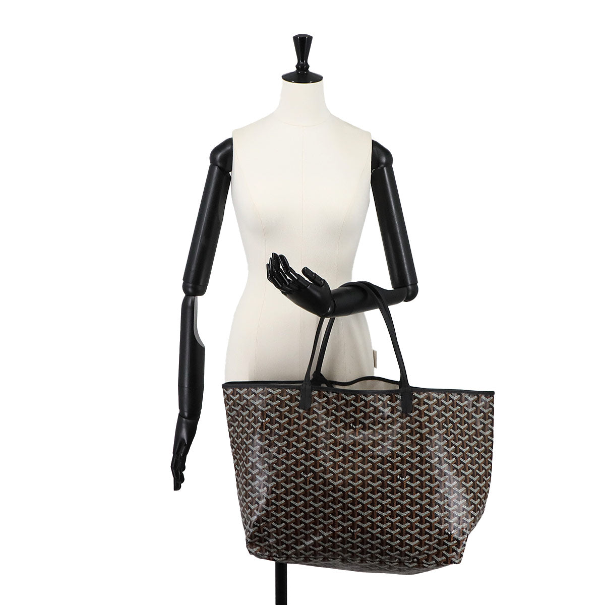 Saint Louis GM Tote Bag PVC Leather Black Unisex