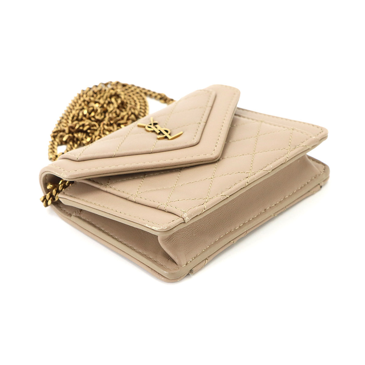 Gaby Micro Chain Shoulder Bag Leather 685612
