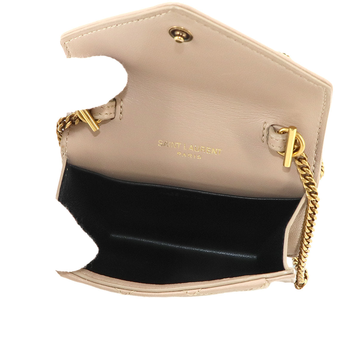 Gaby Micro Chain Shoulder Bag Leather 685612