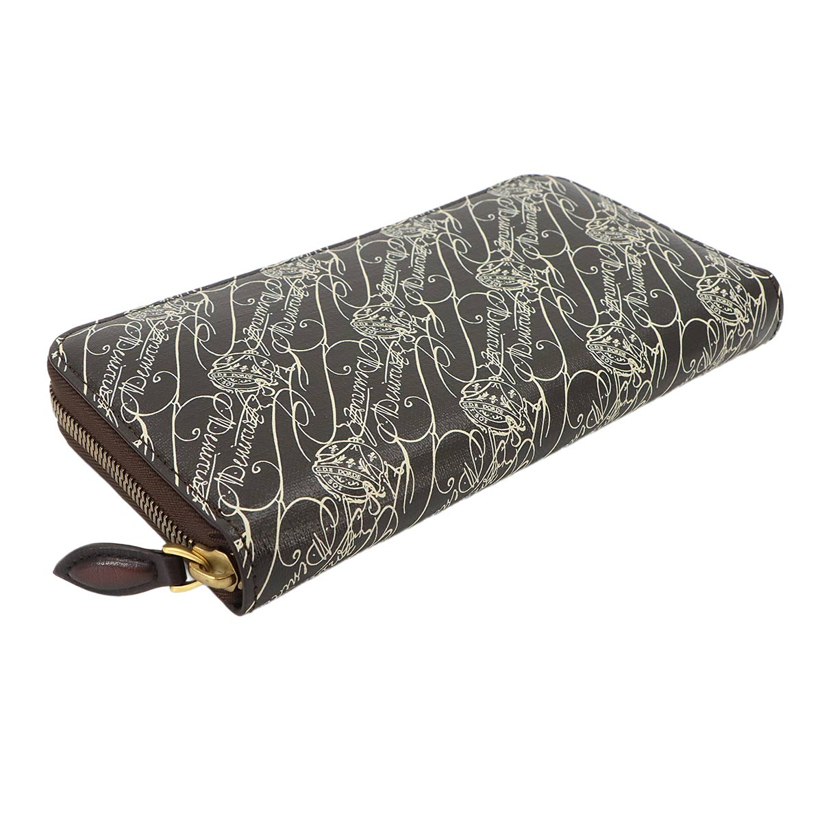 Itauba Long Wallet Toile Marbeuf Canvas Leather Dark brown