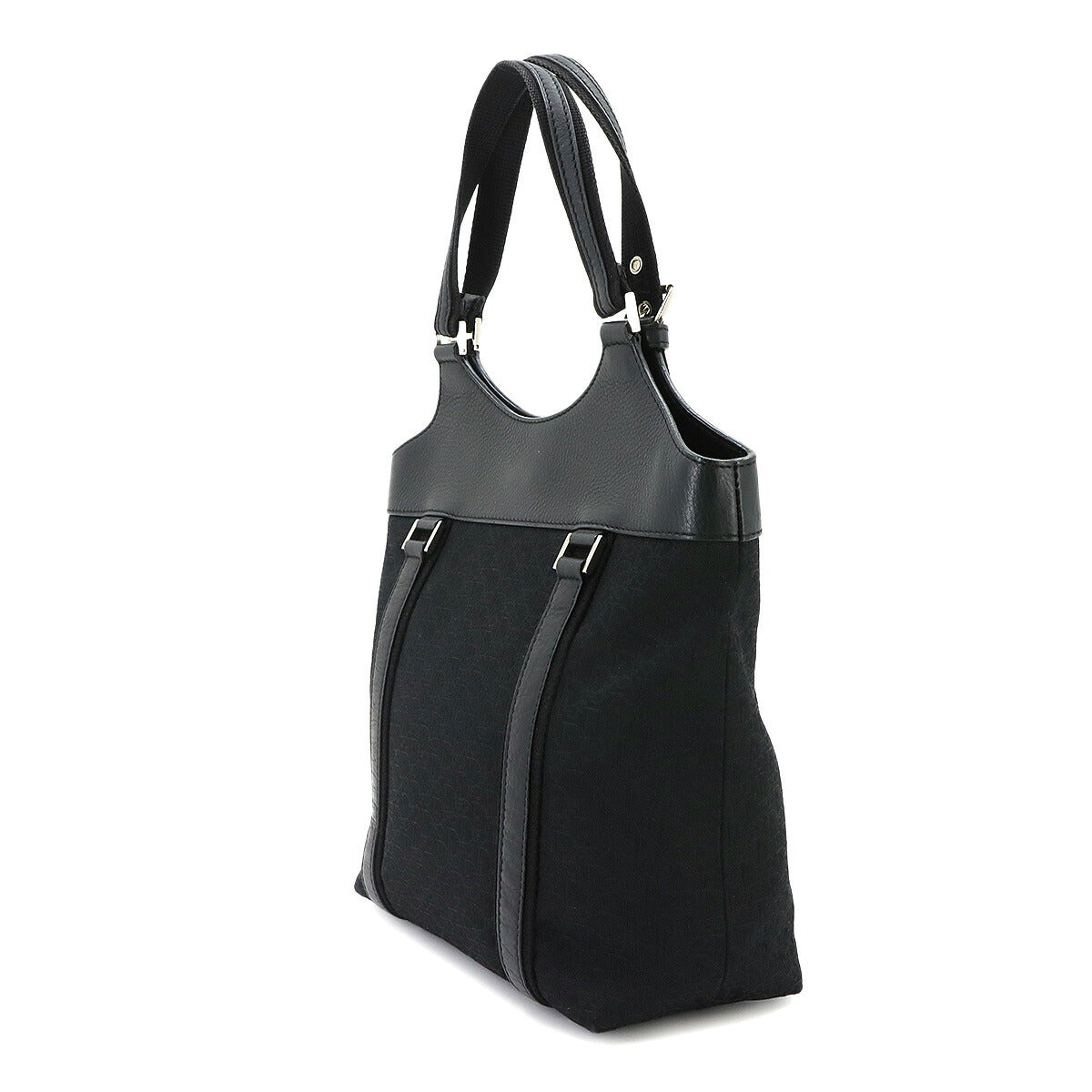 Trotter Street Chic Tote Bag Canvas Black Purse
