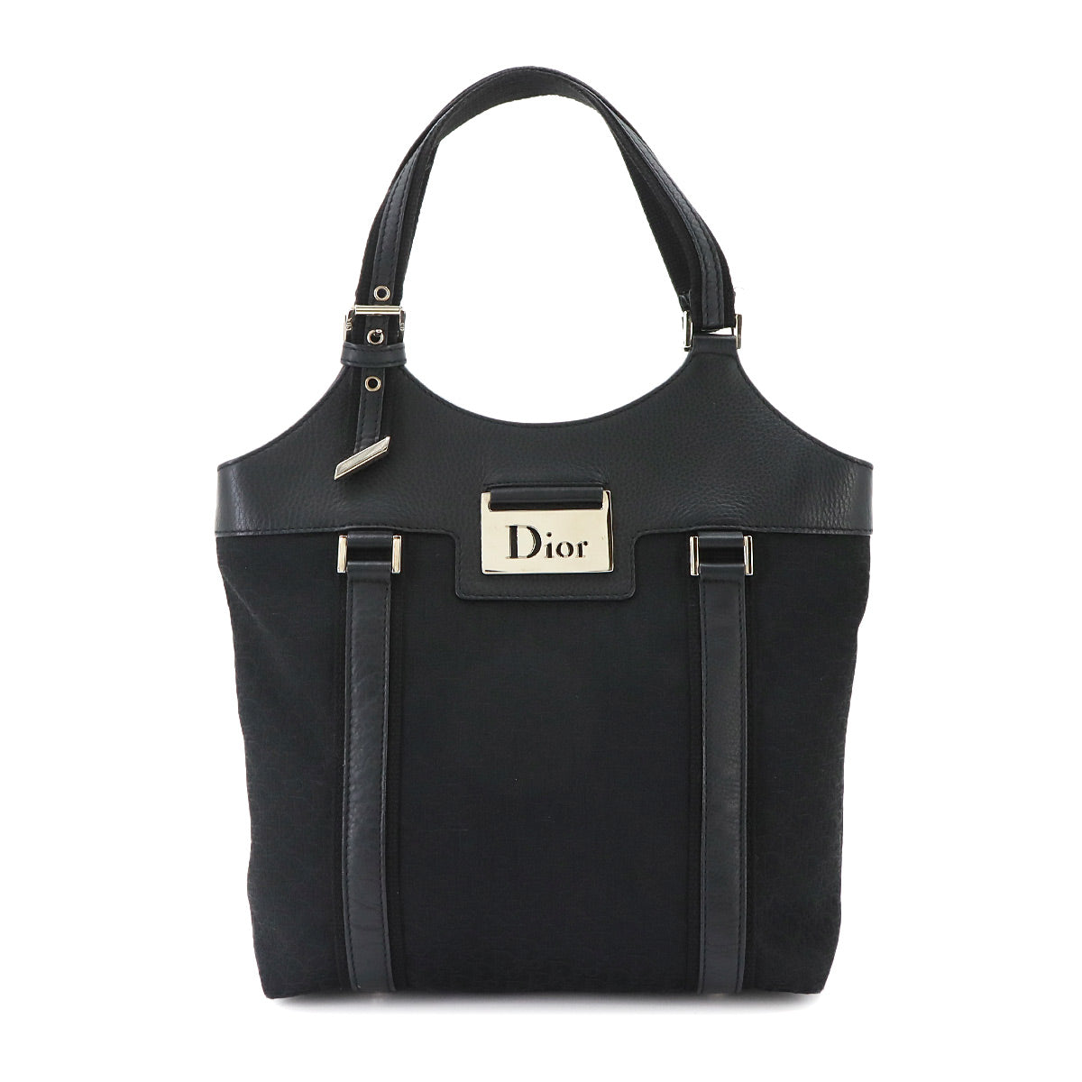 Trotter Street Chic Tote Bag Canvas Black Purse