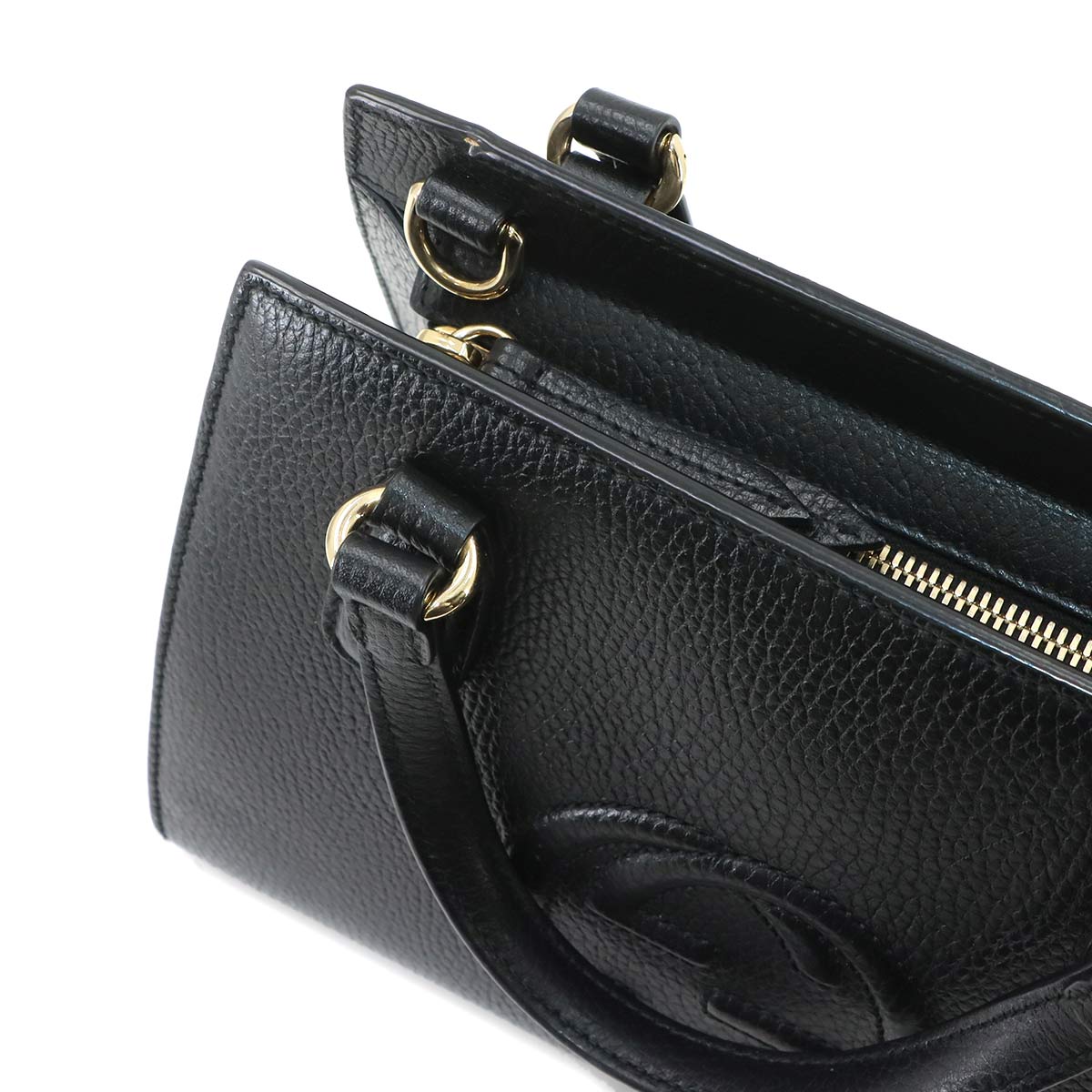 SOHO Interlocking G 2way Hand Shoulder Bag Leather 607722