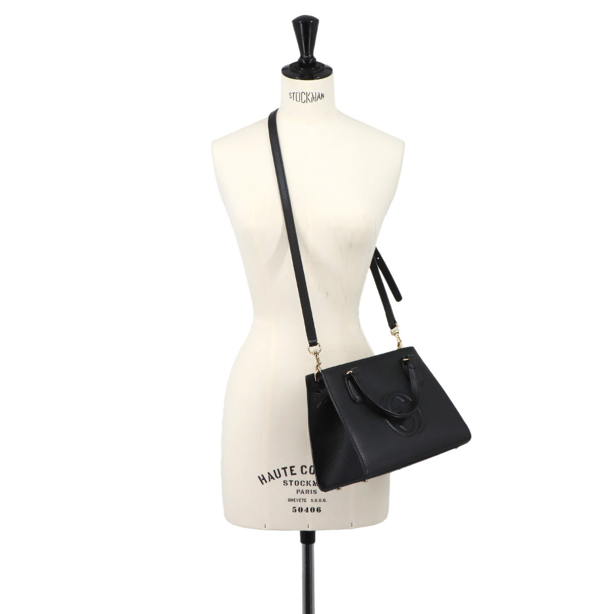 SOHO Interlocking G 2way Hand Shoulder Bag Leather 607722