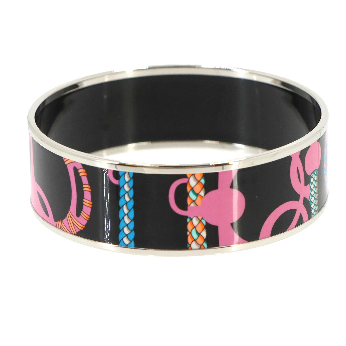 Email GM Bracelet Bangle Black Silver Accessory
