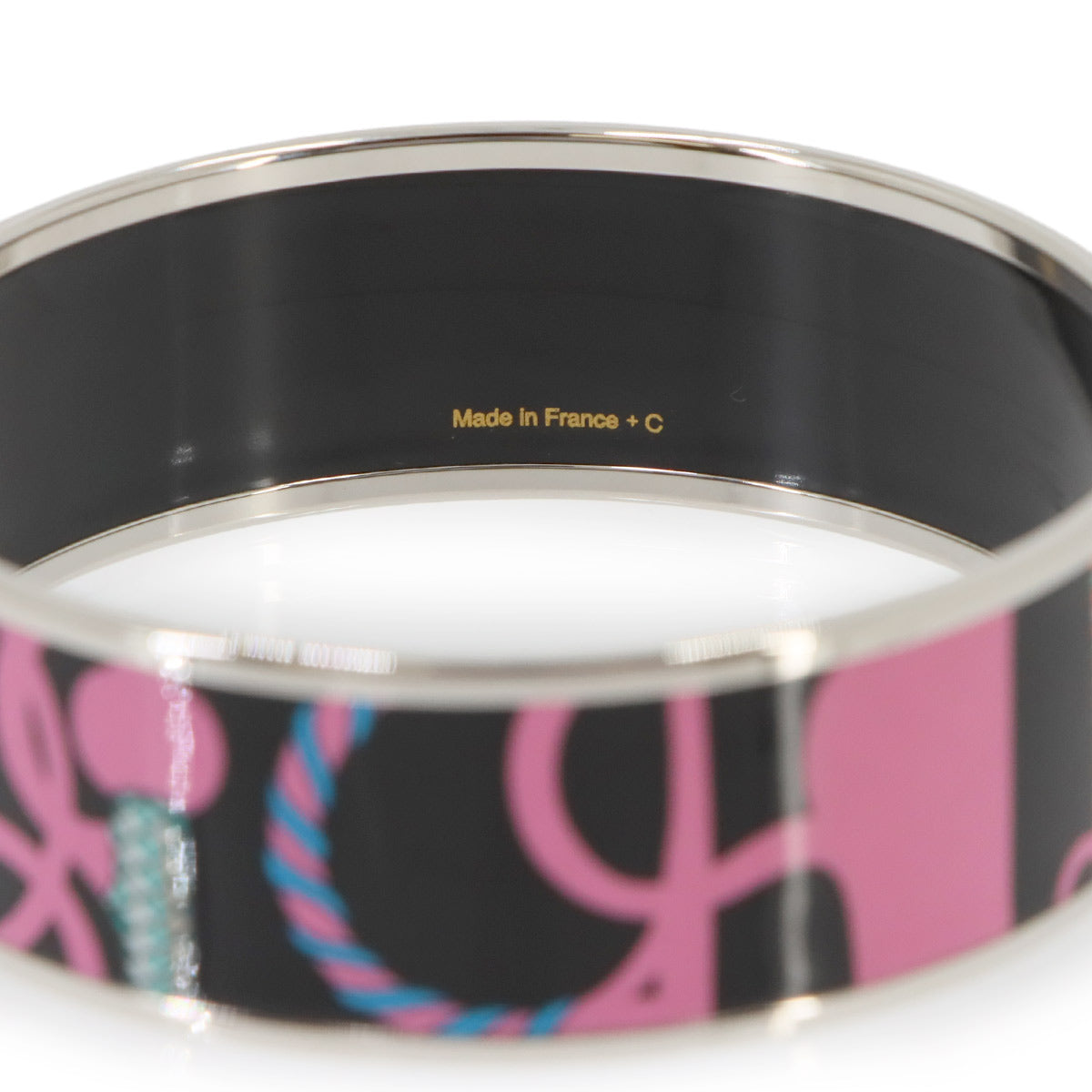 Email GM Bracelet Bangle Black Silver Accessory