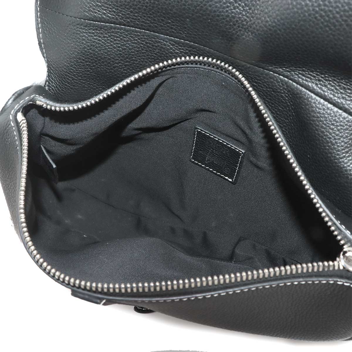 Stussy Collab Saddle Shoulder Bag Leather Black Purse