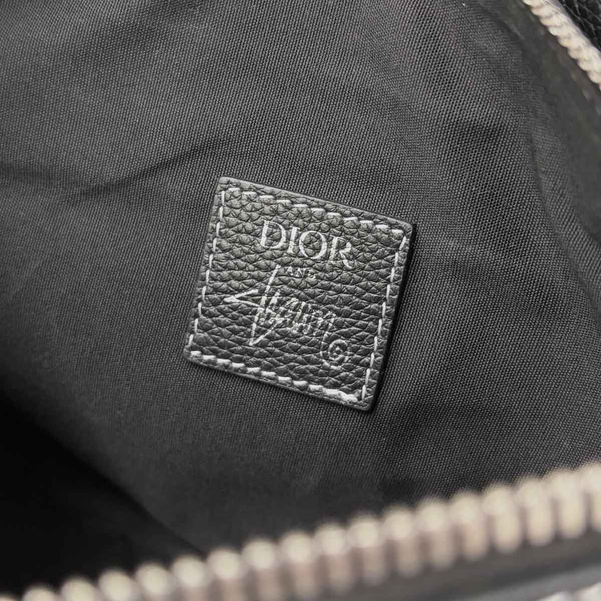 Stussy Collab Saddle Shoulder Bag Leather Black Purse