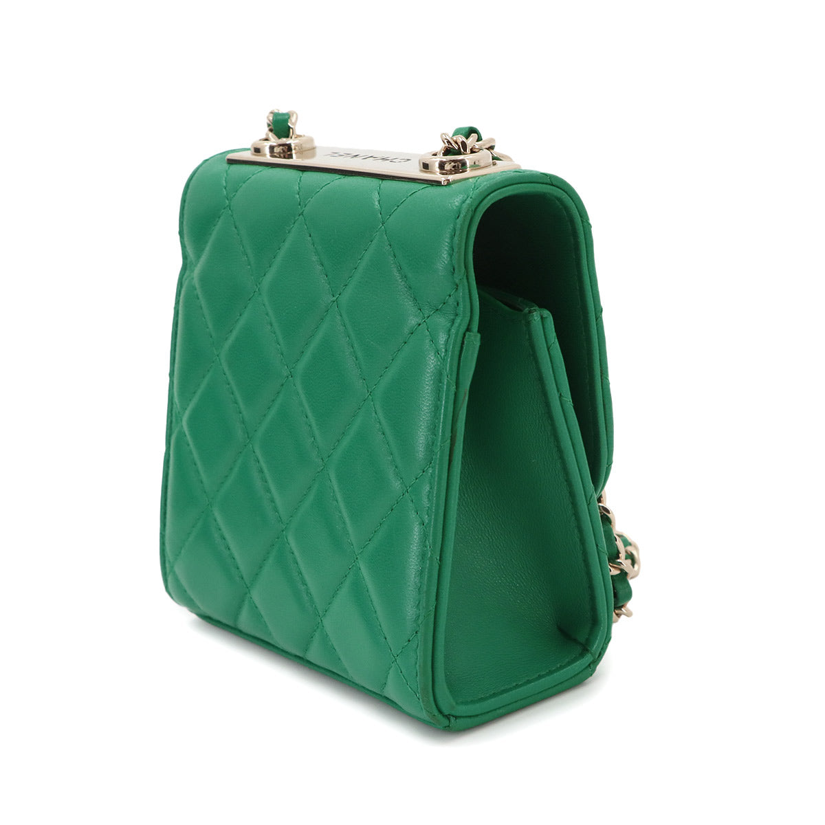 Trendy CC Matelasse Chain Shoulder Bag Leather Green A81633