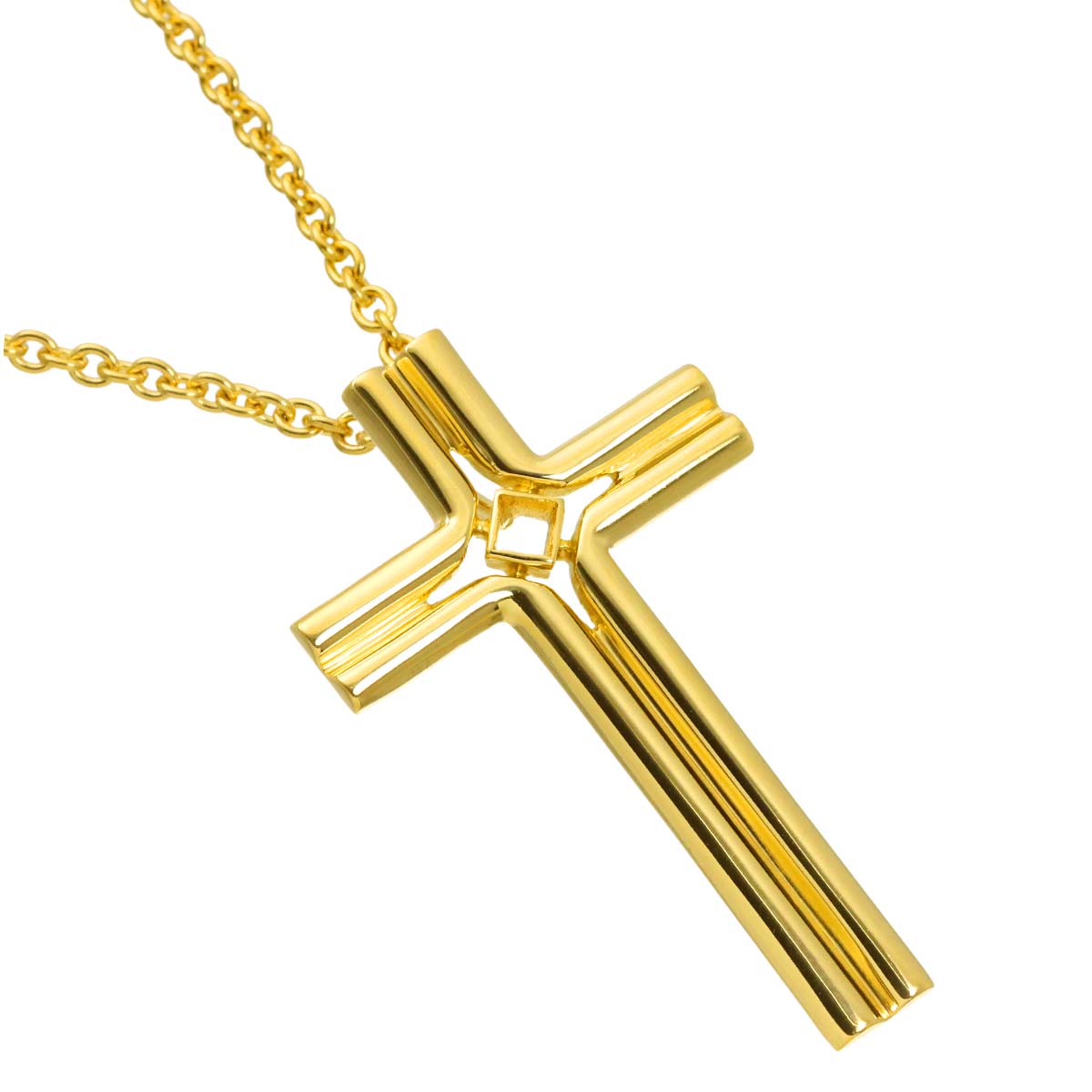 Cross Motif Necklace 18K Yellow Gold 750
