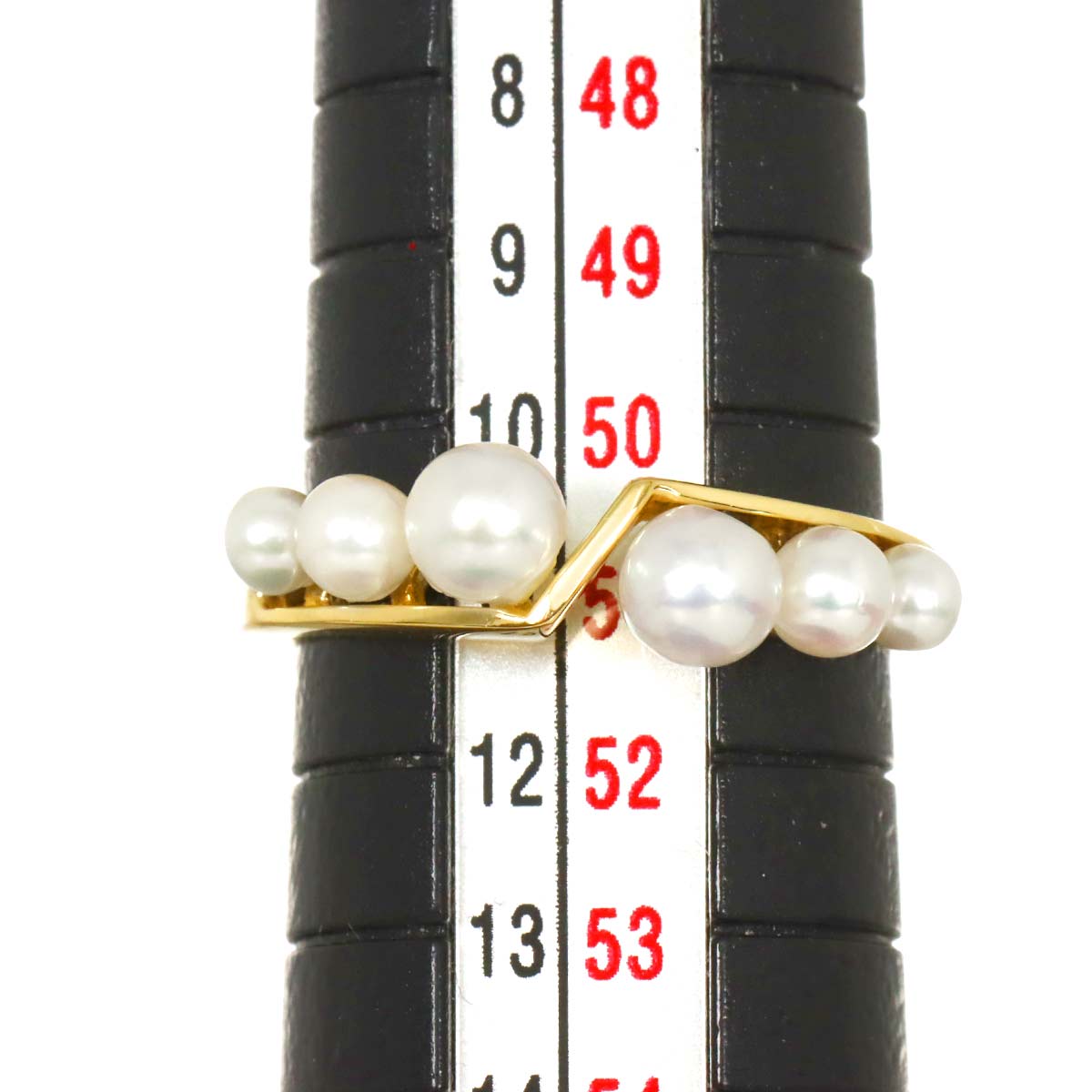 Baby Pearl 4.2-2.9mm Ring 18K YG 750 Size5.5-5.75(US)
