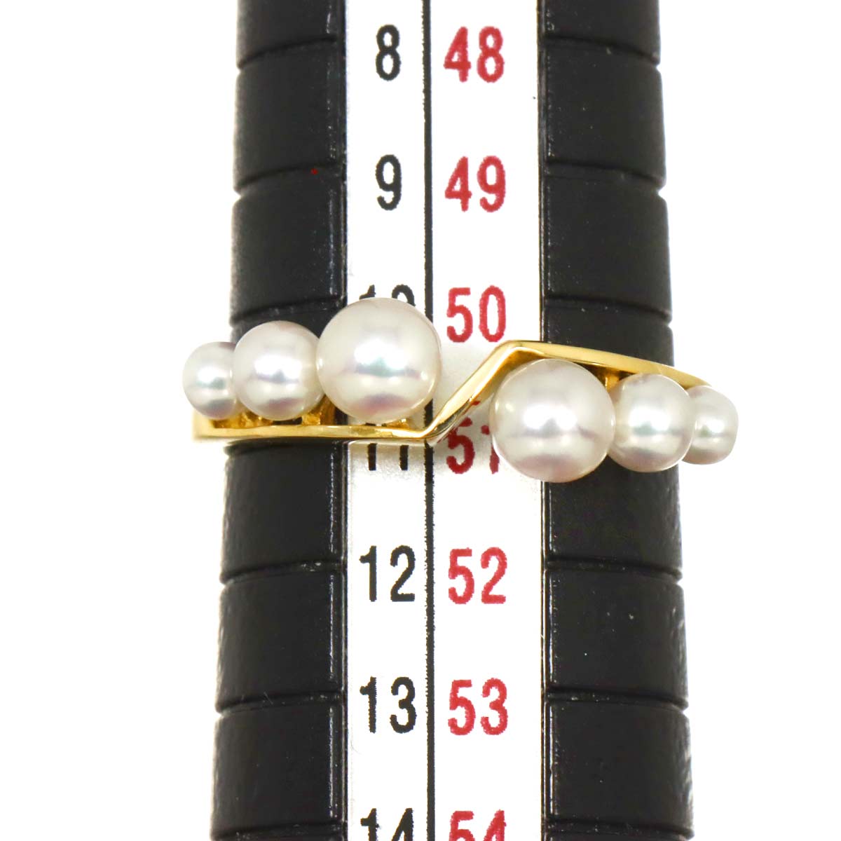 Baby Pearl 4.2-2.7mm Ring 18K YG 750 Size5.5-5.75(US)