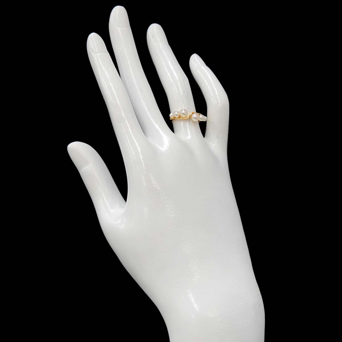 Baby Pearl 4.2-2.7mm Ring 18K YG 750 Size5.5-5.75(US)